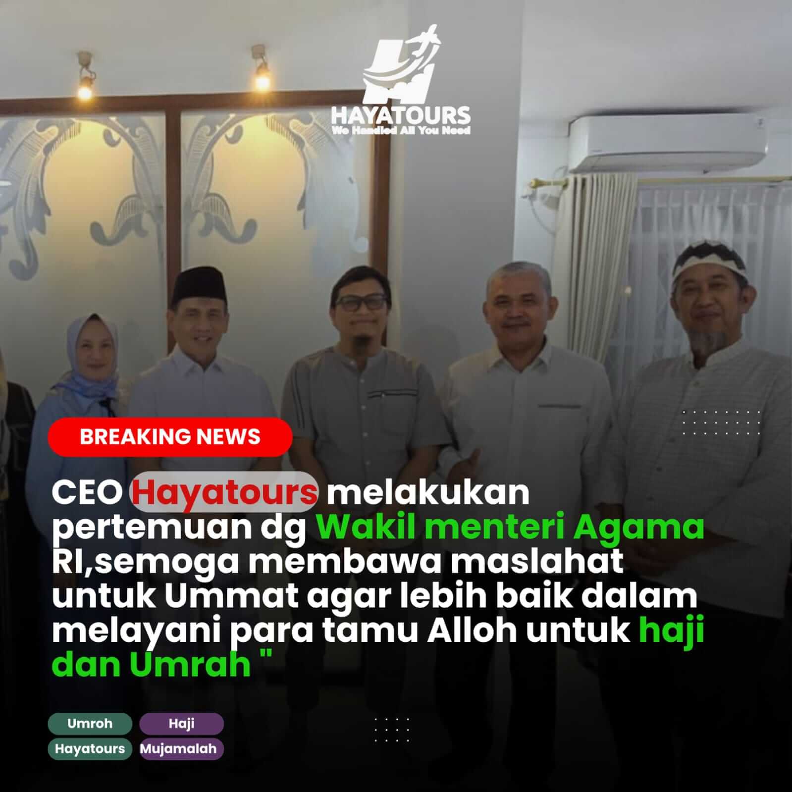 Pertemuan antara CEO Hayatours dan Wakil Menteri Agama